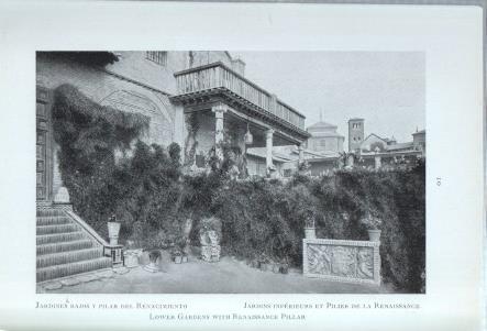 Lamina de la casa del Greco: Jardines bajos y Ruina de los palacios de Villena