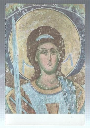 Lamina frescos yugoeslavos medievales numerada 02: El Arcangel San Miguel