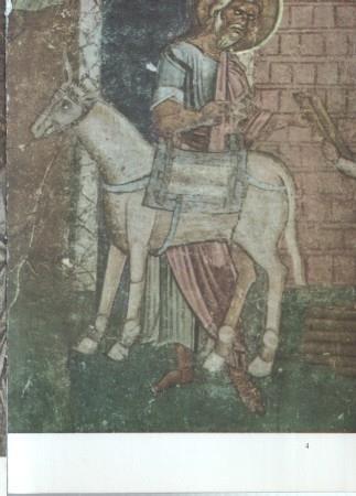Lamina frescos yugoeslavos medievales numerada 15: El sacrificio de Isaac