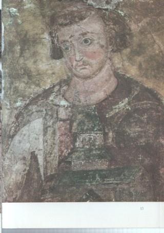 Lamina frescos yugoeslavos medievales numerada 22: Retrato del rey Vladislav