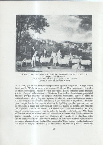 La Agricultura Inglesa: Lamina numerada 03: Thomas Coke, diputado por Norfolk