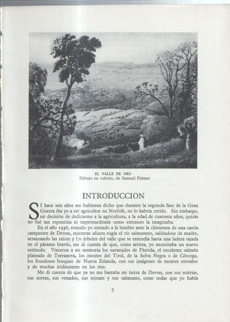 La Agricultura Inglesa: Lamina numerada 08: El valle de oro, dibujo de Samuel Palmer