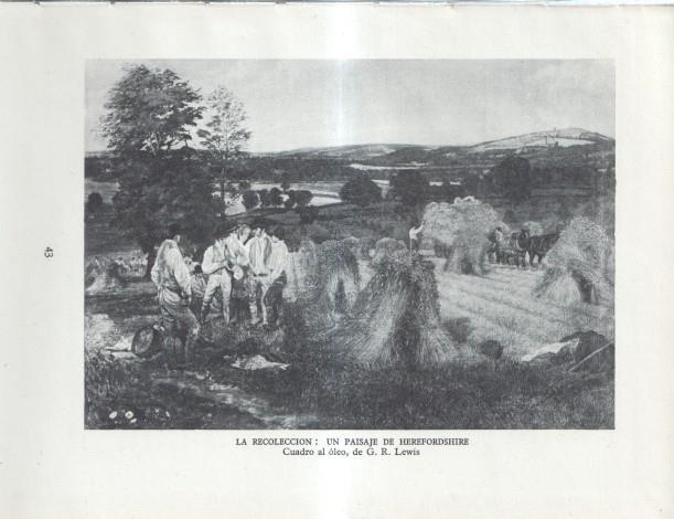 La Agricultura Inglesa: Lamina numerada 16: La recoleccion, cuadro de G.R.Lewis
