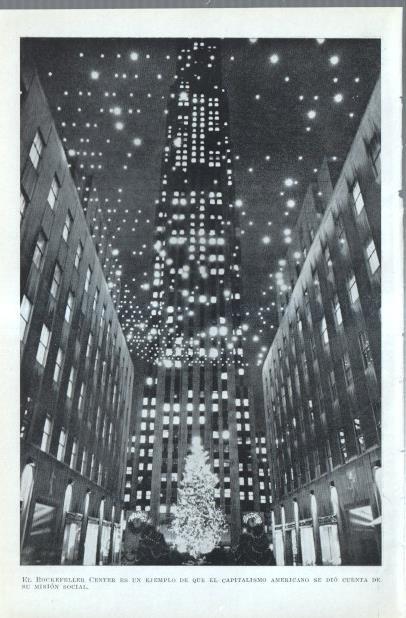 Los Estados Unidos: Lamina numerada 38: Rockefeller Center y Actividad universitaria