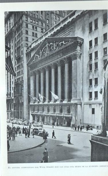 Los Estados Unidos: Lamina numerada 39: Wall Street y edificio de la ONU