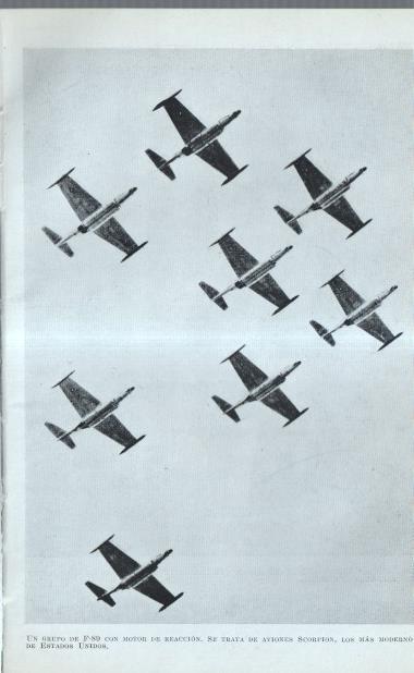 Los Estados Unidos: Lamina numerada 49: Aviones F-89 y Mac Arthur y Kidgway