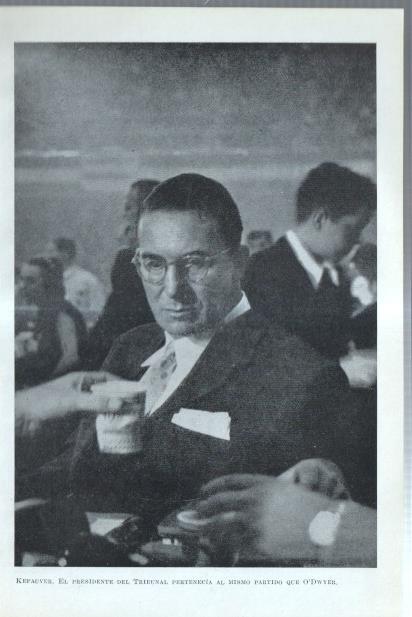 Los Estados Unidos: Lamina numerada 56: Kefauver presidente del tribunal y Robert A.Taft