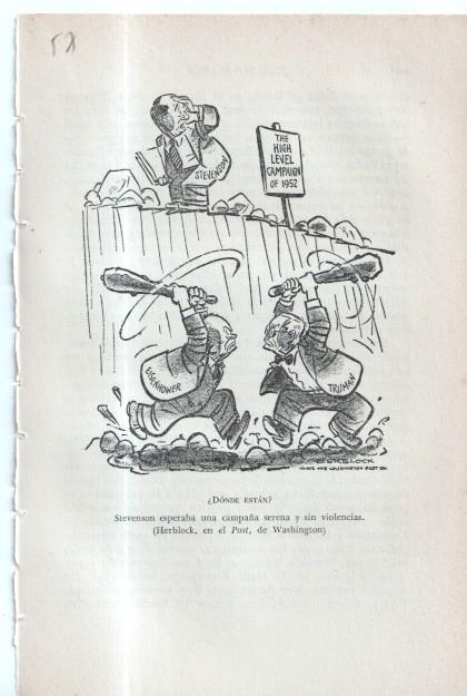 Los Estados Unidos: Lamina numerada 57: caricaturas campaña Stevenson