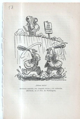 Los Estados Unidos: Lamina numerada 57: caricaturas campaña Stevenson