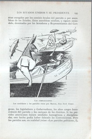 Los Estados Unidos: Lamina numerada 64: caricatura campaña en el New York Times