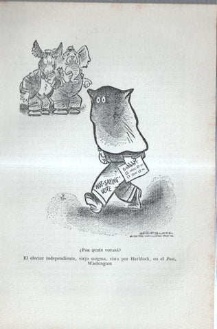 Los Estados Unidos: Lamina numerada 66: caricatura campaña en el Post Washington