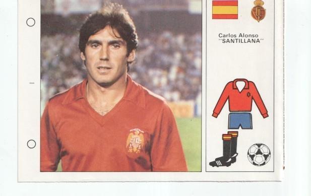 Cromo Estrellas del Mundial 82 numero 066: Santillana-España