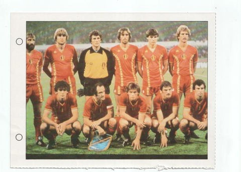 Cromo Estrellas del Mundial 82 numero 027: Seleccion de Belgica