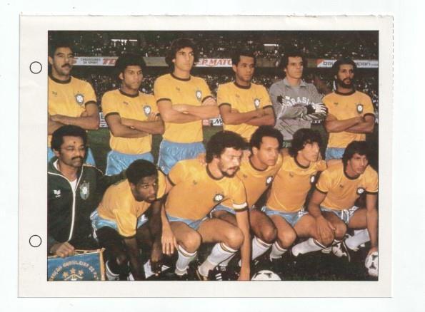 Cromo Estrellas del Mundial 82 numero 032: Seleccion de Brasil