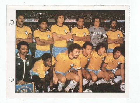 Cromo Estrellas del Mundial 82 numero 032: Seleccion de Brasil