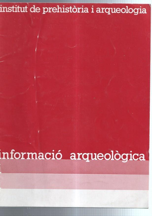 Butlleti Informativo de informacion arqueologica numero 29 (edicion en catalan)