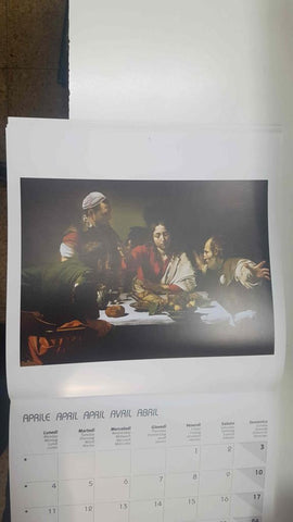 Calendario / Kalender / Calendrier / Calendar: 2011 : Caravaggio - lamina 04, Los discipulos de Emaus