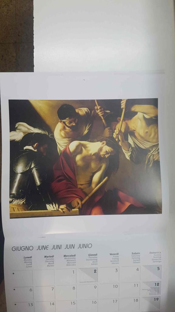 Calendario / Kalender / Calendrier / Calendar: 2011 : Caravaggio - lamina 06, La coronacion espinas