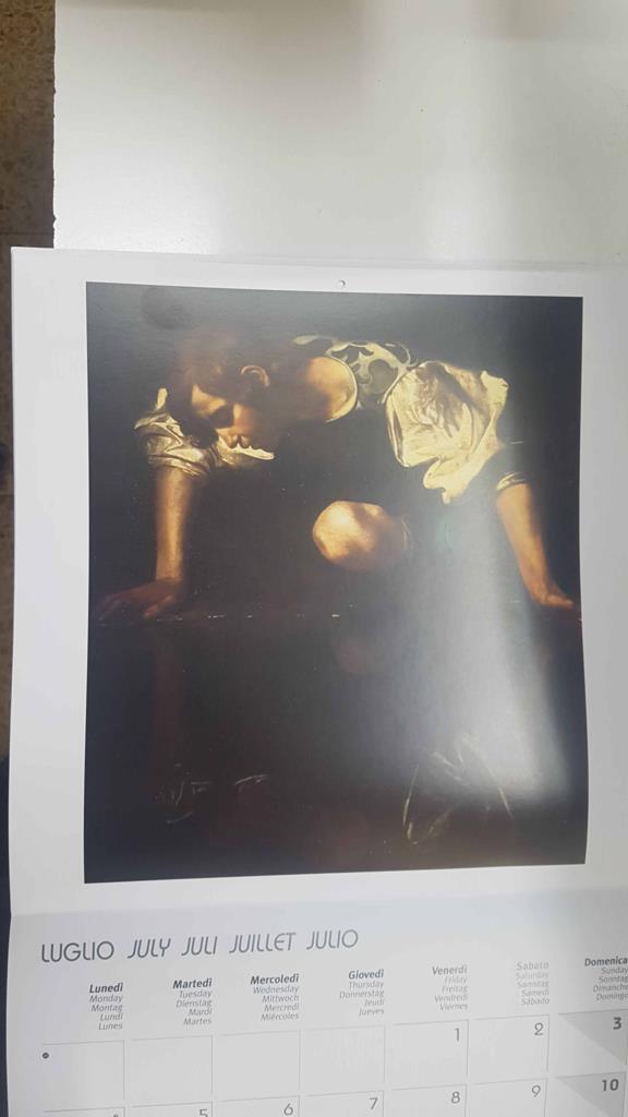 Calendario / Kalender / Calendrier / Calendar: 2011 : Caravaggio - lamina 07, Narciso
