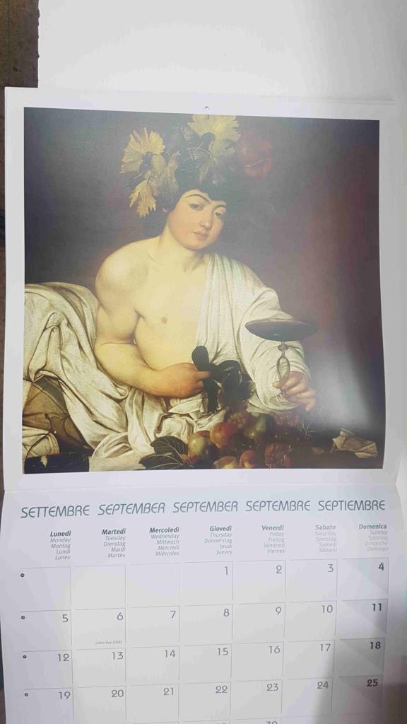 Calendario / Kalender / Calendrier / Calendar: 2011 : Caravaggio - lamina 09, Baco