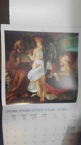 Calendario / Kalender / Calendrier / Calendar: 2011 : Caravaggio - lamina 10, Descanso en la huida a Egipto