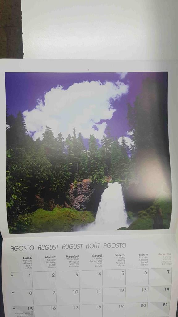 Calendario / Kalender / Calendrier / Calendar: 2011 : Waterfalls / cataratas - lamina 08