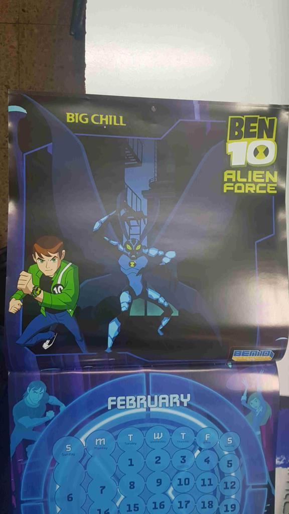 Calendario / Kalender / Calendrier / Calendar: 2011 : Ben 10 Alien Force - lamina 02, Big Chill