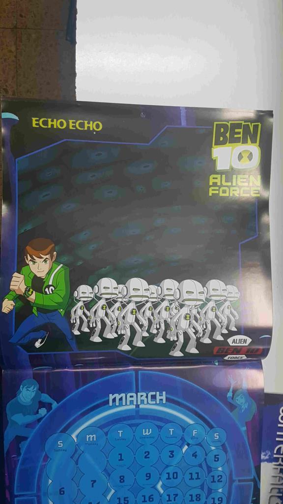 Calendario / Kalender / Calendrier / Calendar: 2011 : Ben 10 Alien Force - lamina 03, Echo echo