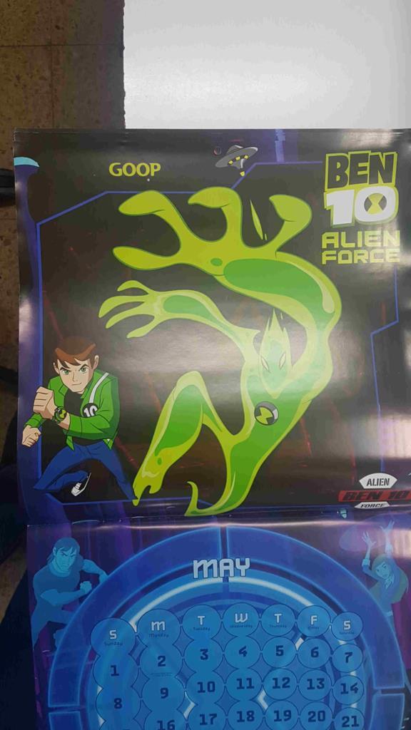 Calendario / Kalender / Calendrier / Calendar: 2011 : Ben 10 Alien Force - lamina 05, Goop