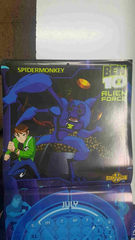 Calendario / Kalender / Calendrier / Calendar: 2011 : Ben 10 Alien Force - lamina 07, Spidermonkey