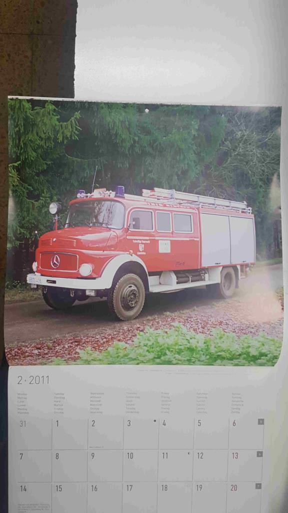 Calendario / Kalender / Calendrier / Calendar: 2011 : Car firefighter (coches bombero) - lamina 02, Mercedes LA1113