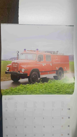 Calendario / Kalender / Calendrier / Calendar: 2011 : Car firefighter (coches bombero) - lamina 04, Man 45HA LF