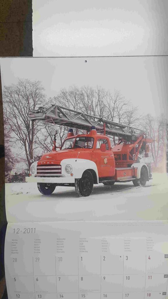 Calendario / Kalender / Calendrier / Calendar: 2011 : Car firefighter (coches bombero) - lamina 12, Opel Blitz