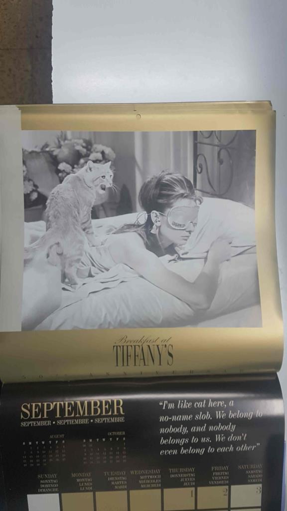 Calendario / Kalender / Calendrier / Calendar: 2011 : Breakfast at Tiffany's (Audrey Hepburn). 50 th anniversary - Lamina 09