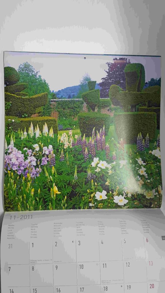 Calendario / Kalender / Calendrier / Calendar: 2011 : Gardens (Jardines)  by Tom Mackie - lamina 11, Mount Ephraim Gardens, England