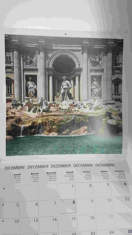 Calendario / Kalender / Calendrier / Calendar: 2011 : Rome (roma la ciudad eterna) - lamina 12, Fontana di Trevi
