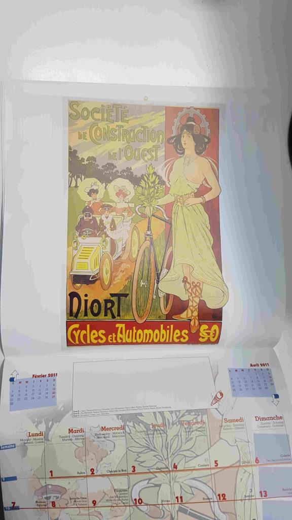 Calendario / Kalender / Calendrier / Calendar: 2011 : Bicyclette Royal Fabric (bicicletas) - lamina 03, Societe de constructionde l'ouest, Diort Cycles et Automobiles
