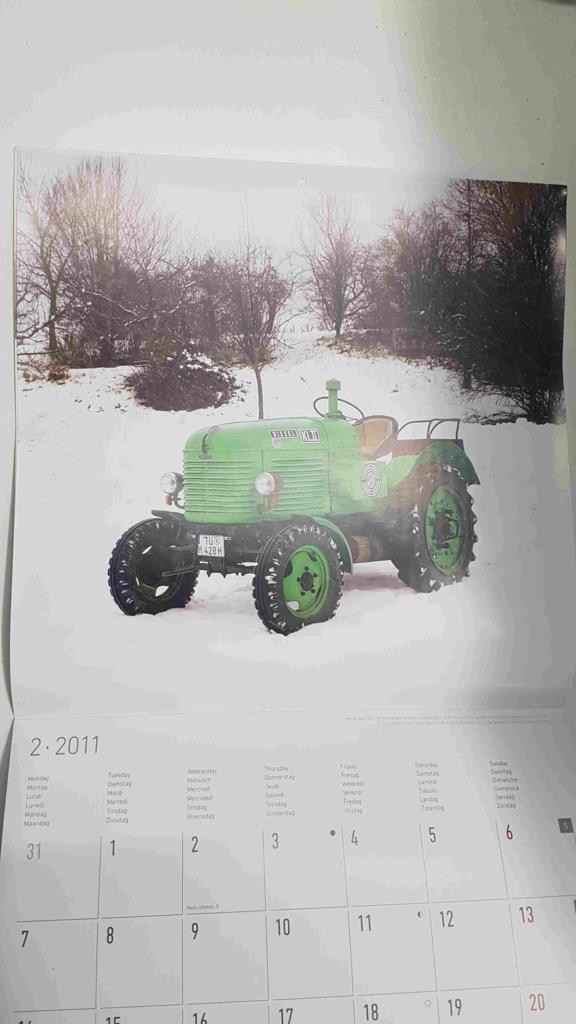 Calendario / Kalender / Calendrier / Calendar: 2011 : Tractors (tractores) - lamina 02, Steyr 180