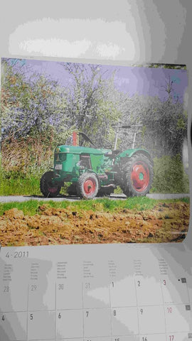 Calendario / Kalender / Calendrier / Calendar: 2011 : Tractors (tractores) - lamina 04, Deutz  D 40.1