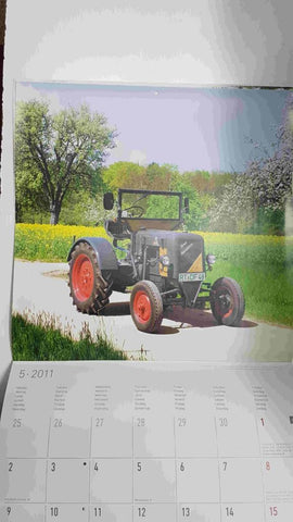 Calendario / Kalender / Calendrier / Calendar: 2011 : Tractors (tractores) - lamina 05, Fendt - F 22 V.