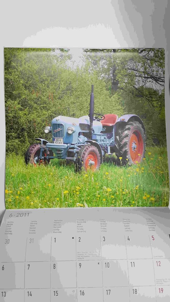 Calendario / Kalender / Calendrier / Calendar: 2011 : Tractors (tractores) - lamina 06, Eicher - Konigstiger EM 300S