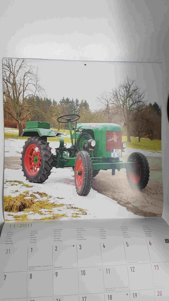 Calendario / Kalender / Calendrier / Calendar: 2011 : Tractors (tractores) - lamina 11, Sulchgau - 1 cylinder