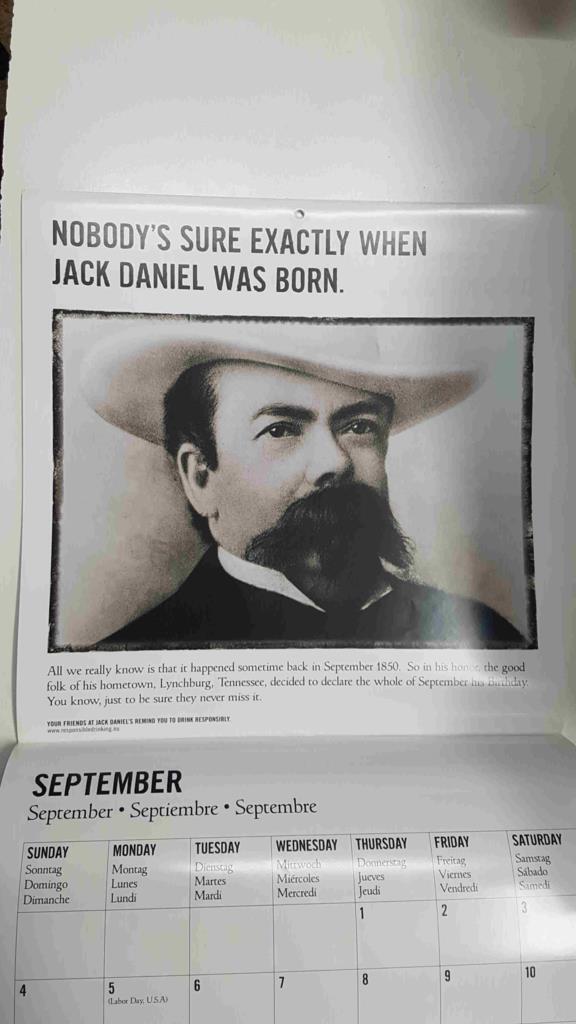 Calendario / Kalender / Calendrier / Calendar: 2011 : Whisky Jack Daniels - lamina 09
