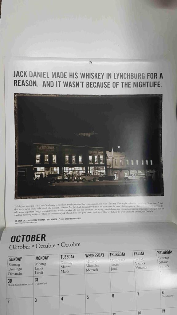 Calendario / Kalender / Calendrier / Calendar: 2011 : Whisky Jack Daniels - lamina 10