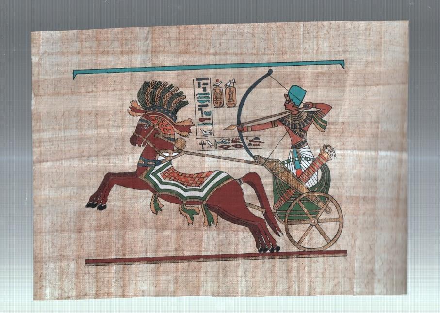 PERGAMINO Egipcio de RAMSES II en la batalla de Kadech (Souvenir-Reproduccion)