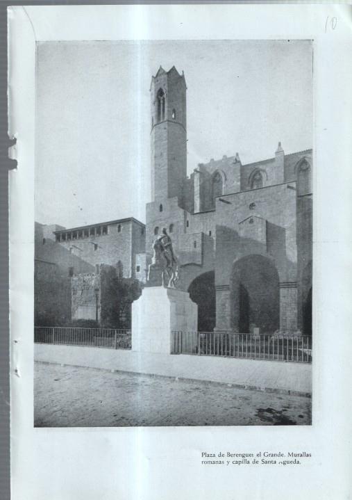 Barrio Gotico lamina 10: Plaza de Berenguer el grande y Galeria de la casa del Arcediano