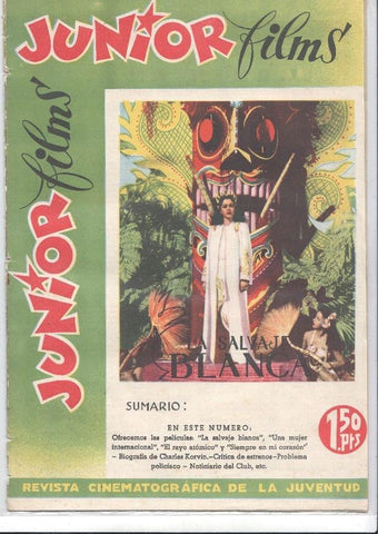Junior films numero 46: La salvaje blanca, biografia de Charles Korvin