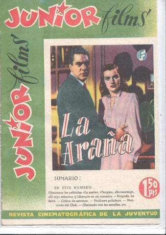 Junior films numero 47: La araña, biografia de Sabu