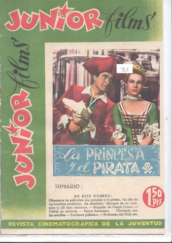 Junior films numero 48: La princesa y el pirata, biografia de Joseph Cotten