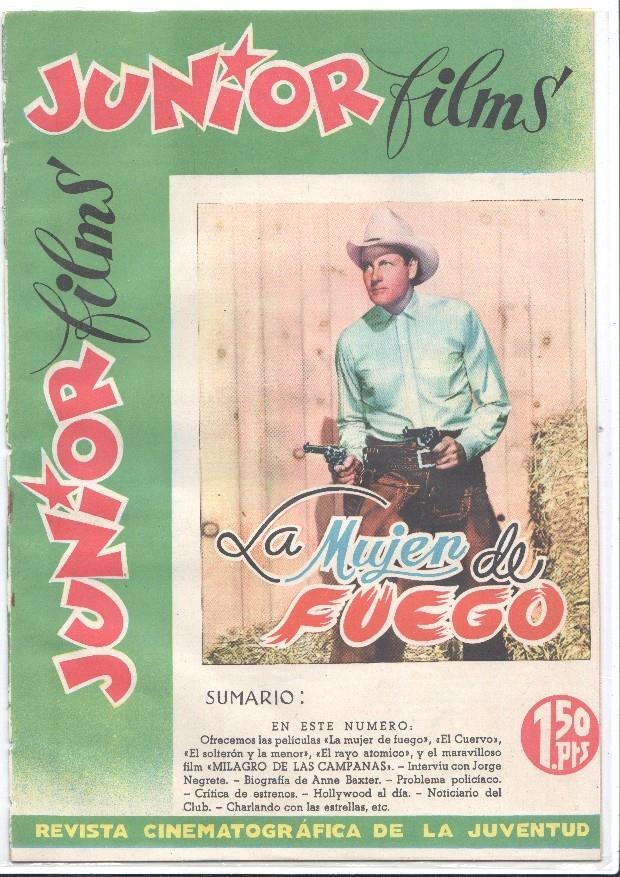 Junior films numero 58: La mujer de fuego, biografia de Anne Baxter